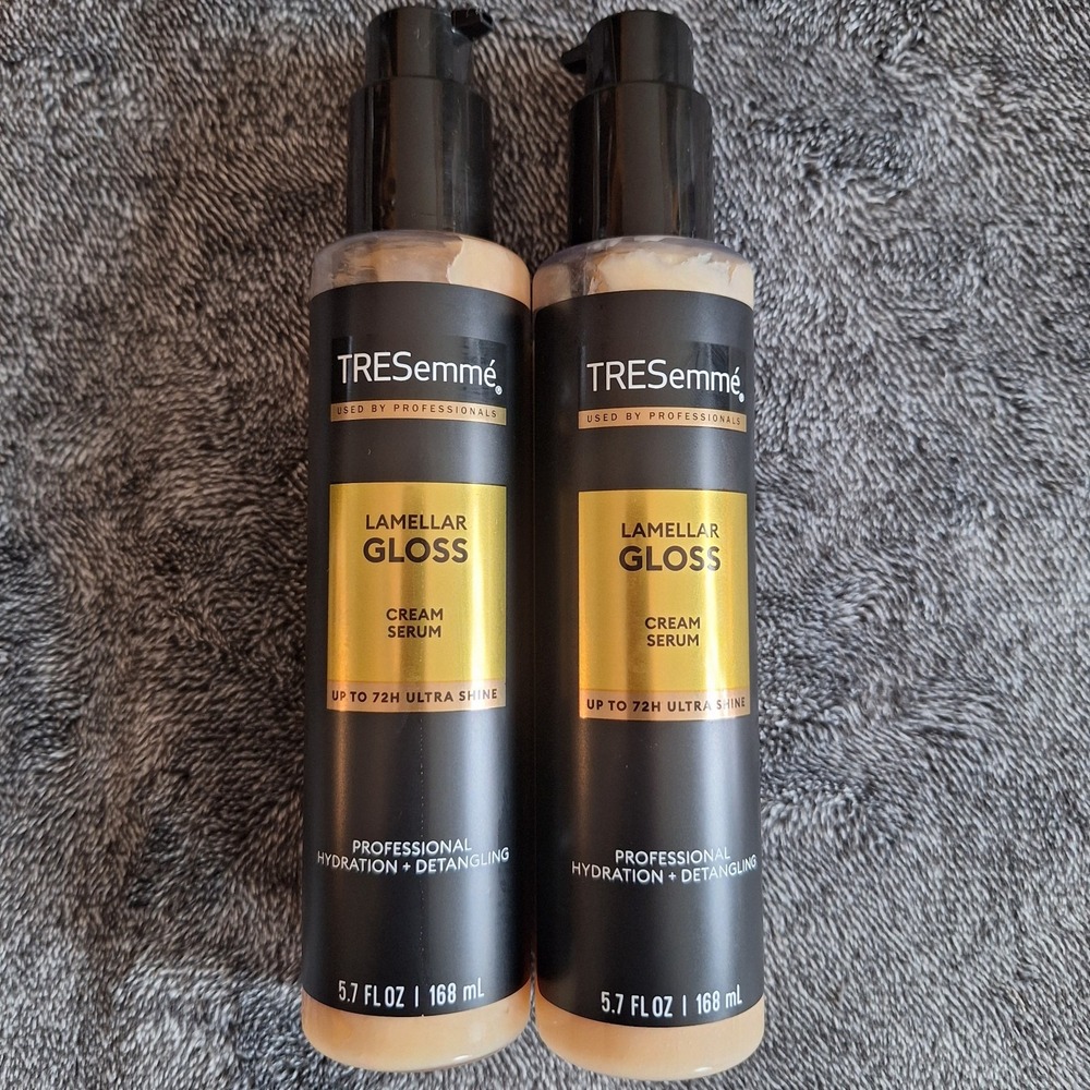 2 Pk TRESemmé Hydrating &‎ Detangling Cream Serum Lamellar Gloss Ultra Shine